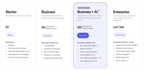 Loom pricing 