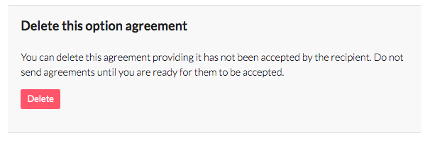 delete this option agreement