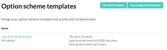 option scheme templates