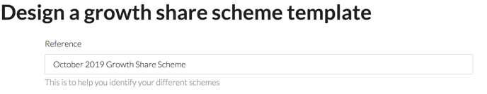 design a growth share scheme template