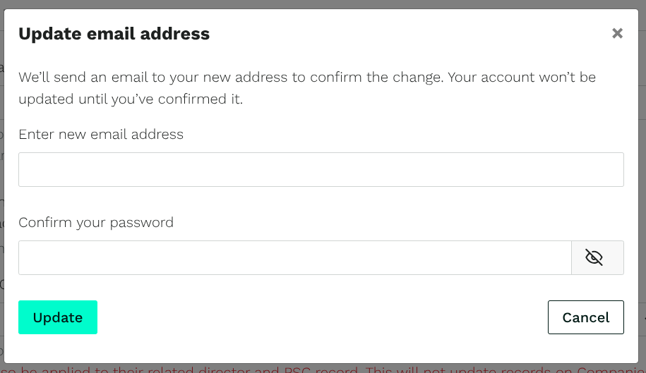 How do I update my email address?