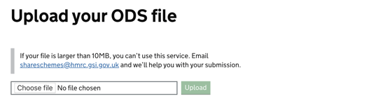 Upload your ODS