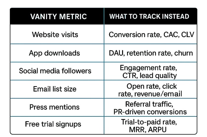 Vanity metrics -1
