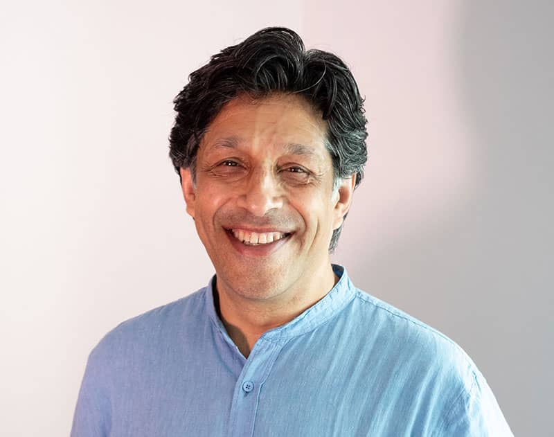 ifty in a blue shirt
