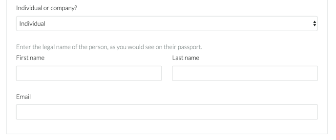 recipient details