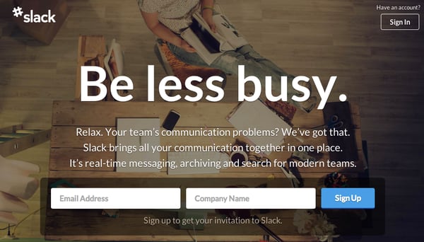 slack be less busy -1