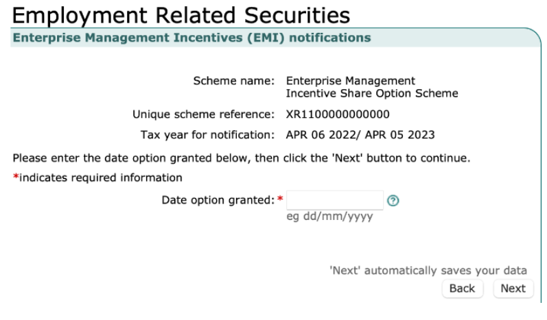 Submitting Your EMI Initial Notification