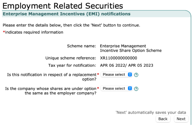 Submitting Your EMI Initial Notification