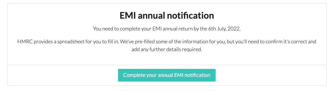 EMI annual notification